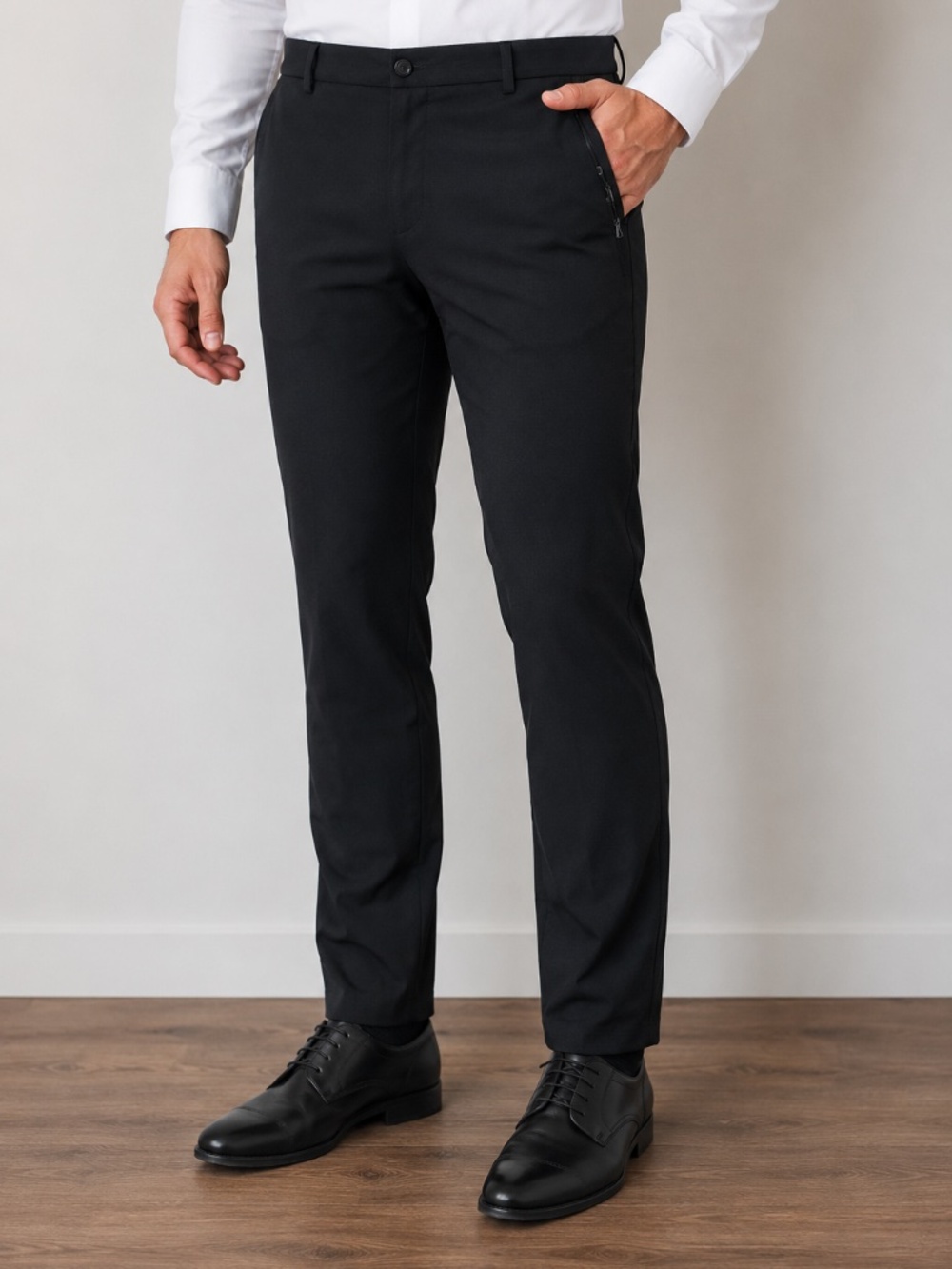 Ron Tomson RNT23 Men’s Black Stretch Dress Pants Size 44 Tailored